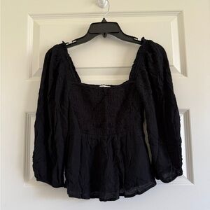 Square neck Black Abercrombie Top
